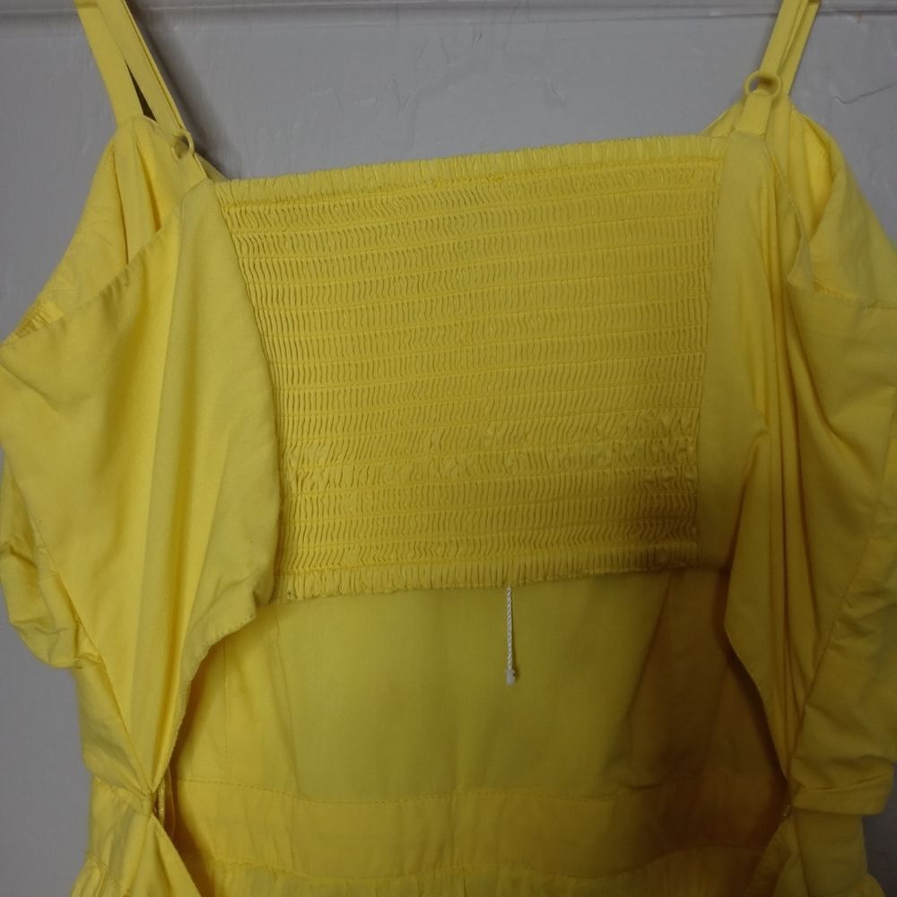 Joie Clorinda Tie Front Cut Out Yellow Dress - Picture 9 of 12